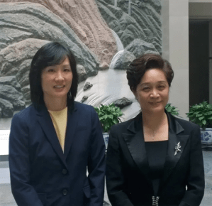 Former USPTO Director Michelle Lee with SPC Justice Tao Kaiyuan (photograph by the author)